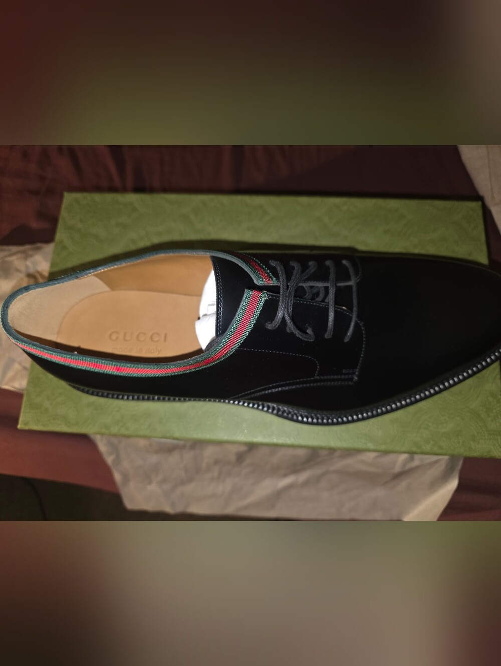 Authentic Gucci Web Lace Up Shoes - Picture 3 of 3
